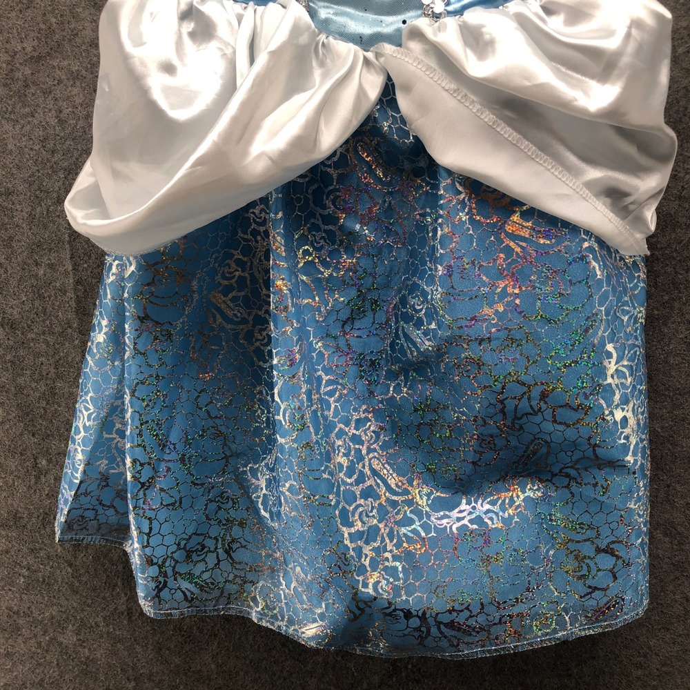 Disney Girls 4T 5T 6-6X Cinderella Princess Dress Costume Blue Dress Up - Picture 4 of 7